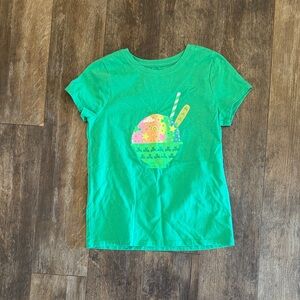 Cat & Jack Green Kids Tee with Ice Cream Print